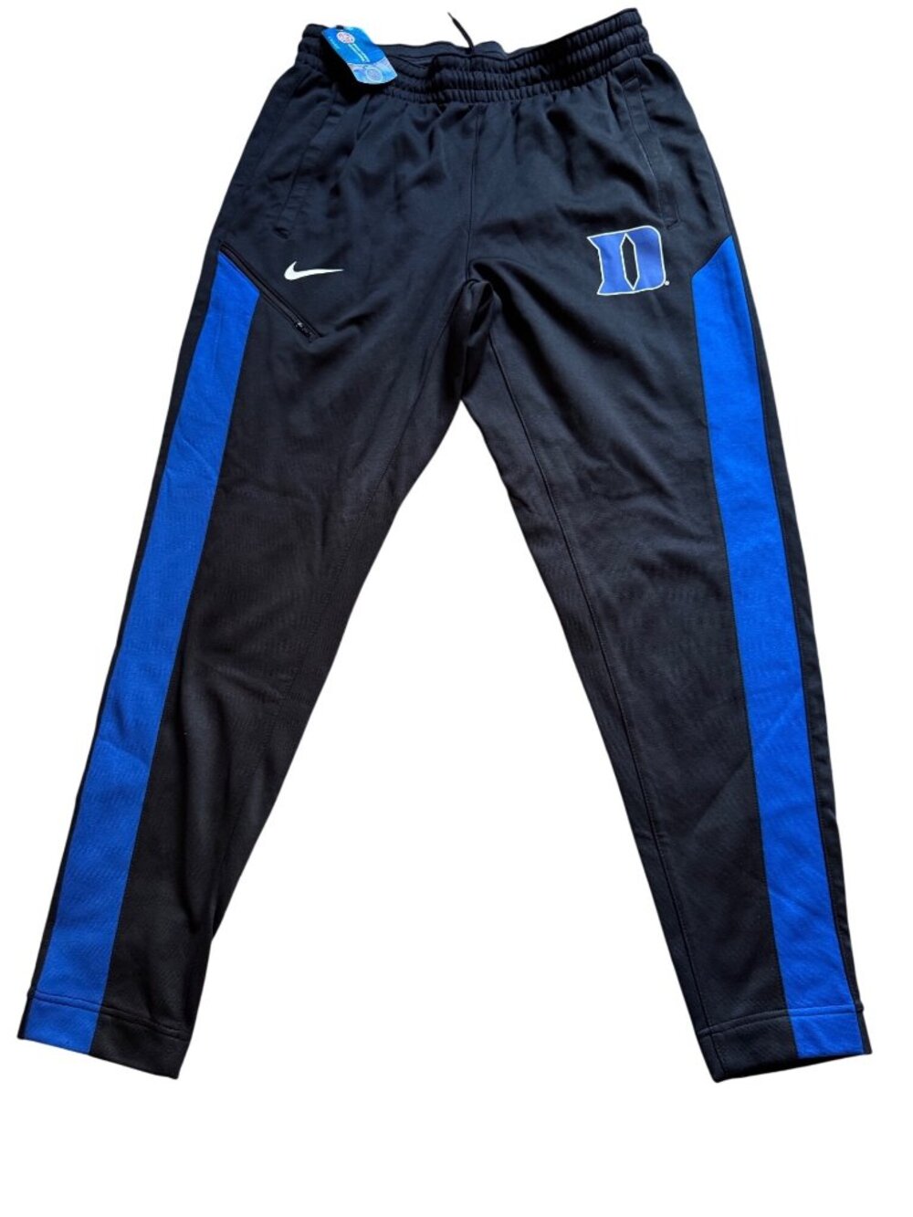 Nwt Duke Blue Devils Sweatpants Mens Black Nike Swoosh Basketball Therma Fit LG